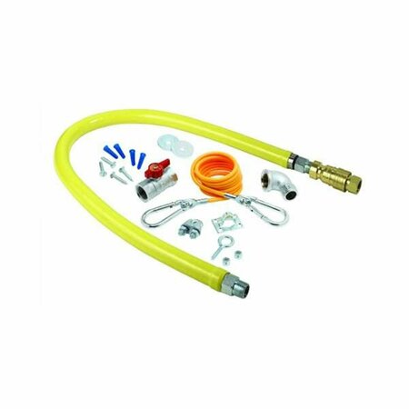 TOTALTURF 0.75 in. NPT Gas Hose with 36 in. Long Quick Disconnect Installation Kit TO3522369